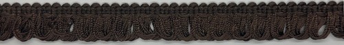 Dark brown loop fringe - 1",